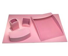 Dacasso Bureau Organisation Desk Set, Camée Rose, 5 pièces