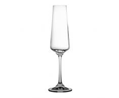 Crystelle aljulia Verres à Champagne, Verre, 160 ML, 5,5 x 5,5 x 24 cm, 6 unités de