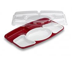 GUILLIN - SELFIPACK PRP5KRB CARTON DE 60 Kit Plateau Repas Prestige 5 Compartiments , Plastique, Multicolore, 42 x 25,4 x 7,5 cm