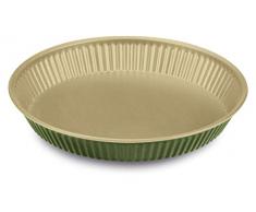 Guardini 36028 Bnat, Moule à Tarte 28cm, Acier avec Revêtement Anti-Adhérent à la Cire de Carnauba, Couleur Vert/Beige