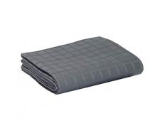 Blanc des Vosges Taie de traversin 190cm Palace Ardoise, Coton, 90x190 cm