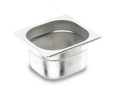 Decora Table en Acier Inoxydable Pan 1/6, 18Â x 16Â x 15Â cm, Argent