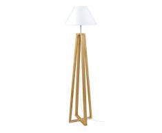 Tosel 51100 Lampadaire 1 Lumière Bois, E27, 40 W, Noir, 40 x 155 cm