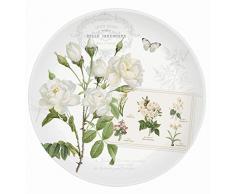 EASY LIFE 324NATU Coffret 1 Assiette Dessert D19CM en Bone China, Porcelaine, Multicouleur, 19x19x2 cm