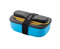 Guzzini Set Lunch Box avec Couverts de Voyage 02 Jaune