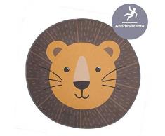 Dcasa Safari Leon Tapis pour Enfant Mural Décoration de la Maison Unisexe Adulte, Couleur Unique