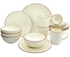 Creatable 14849, sÃ©rie Malaga, Set de Vaisselle Service de Table 16Â piÃ¨ces Service de Table, Pierre, Beige, 46,5Â x 34Â x 34Â cm, 16Â unitÃ©s