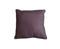 HomeMaison Gros Coussin en 100% Lin, Aubergine, 50x50 cm