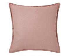 Dutch Decor Coussin Linnen 45x45 cm Vieux Mauve - Coussins Déco - Oreiller Décoratif - Déhoussable - Zippé