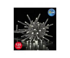 E=M6 5EEX548BC Guirlande avec 120 Ampoules LED Plastique/PVC Blanc
