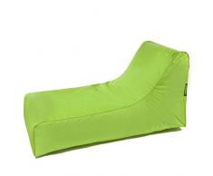 Pushbag Stretcher Pouf, Polyester, Citron Vert, 70 x 125 cm