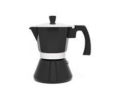 Leopold Vienna Cafetière Italienne à Espresso Tivoli pour 6 Tasses, Noir