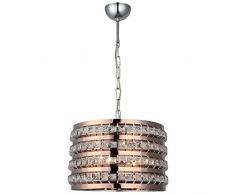 Homemania 8130-53-21 Area Suspension Luminaire Suspension Cuivre MÃ©tal Cristal 35 x 35 x 65 cm