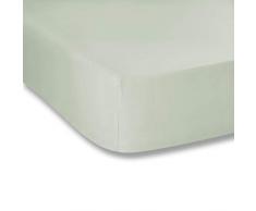 Bianca Plain Dyed Percale Drap-Housse lit 135, 100% aldodÃ³n, Green, 135Â X 200Â 