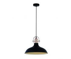 interfan Retro lampe suspension e27, noir