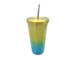 Pudding The Gradient Cup Tasse Isotherme sous Vide avec pailles en Acier Inoxydable