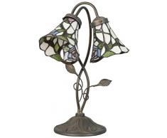 la Casa di Tiffany Lampe de Table, Verre/polyrésine, Multicolore, Taille Unique