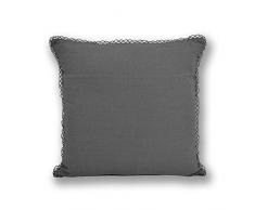 Hierba Barcelona desilinen Coussin décoratif brodé Moderne 45x45x13 cm Gris béton