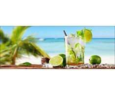 Pro-Art-Bilderpalette de Photos Palette gla1398o Cocktail with Lime I Type de Verre, Multicolore, 50Â x 125Â x 1,4Â cm