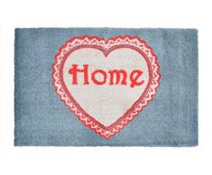 Unbekannt LS de Mats Paillasson, Design CÅur 1 Premium, Microfibre, Multicolore, différentes Tailles, Microfibre, Gris, 67x110cm