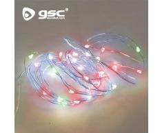 GSC Evolution Guirlande fil 5 m 3 x AA 8 fonctions RVB Blanc