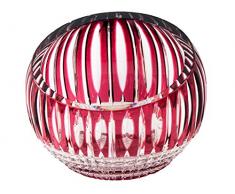 Verre de BohÃªme Denver Vase, Verre, Rouge Rubis, 20Â x 18Â x 20Â cm