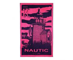 BarcelÃ³ Hogar Nautic Serviette de Plage en Velours 100 x 170 cm, 35 cm Fuchsia
