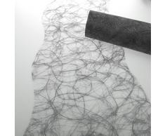 HKT Home Deco Sizoweb Chemin de table Coupe ondulée Noir env. 25 cm Rouleau 25 m 64 W 017 de r