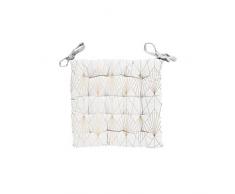 Soleil docre Luxury Dessus de Chaise, Coton, Blanc, 40 x 40 x 5 cm