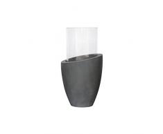 HOMEA 5BGD085GR Photophore Rond Base Fibre Multicolore 22 x 22 x 38,5 cm