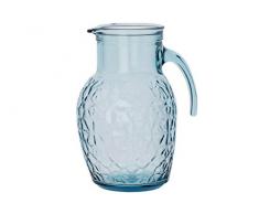 Bormioli Rocco 320272-M15 Carafe en verre Oriente, 2l, Bleu