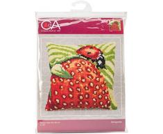 Collection dArt CD5130 40 x 40 cm Garriguette Kit Point de Croix Coussin, Coton, Multicolore, 19,4 x 2,1 x 14,2 cm