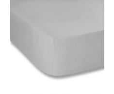 Bianca Plain Dyed Percale Drap-Housse pour lit de, 100% aldodÃ³n, Charcoal, 90Â X 200Â 