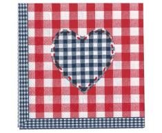 At Home With Marieke 50067006 Serviette de Table Livia Lot de 20 PiÃ¨ces Papier Rouge