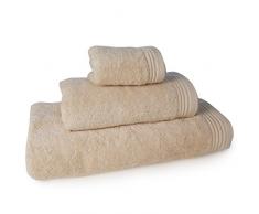 Aneesi Bath & Leisure 16x21cm Ultima Gant de Toilette en Pur Coton, Beige