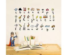 Chispum VIINF237L - Sticker décoratif, Design Mon Premier abécédaire, 58 x 65 cm