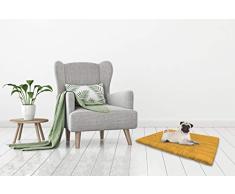 Coussin pour chien lavable 60x100cm Jaune