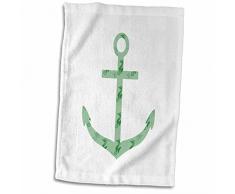 3dRose Mint Chevaux de mer Nautique Motif Plage Ocean Art Serviette, Multicolore, 15Â x 55,9Â cm