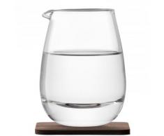 LSA International Carafe à Whisky Islay avec Dessous en Noyer, Verre, Transparent, 300 ML