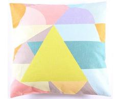 La Finesse Housse de Coussin carrée décorative 50 x 50 cm pour la Maison en Coton pour Le Salon, Le canapé, la Chambre cc300, Textile coloré, Taille Unique