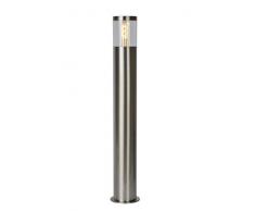 Lucide 14899/80/12 Borne extÃ©rieur, Acier, 40 W, Satin Chrome