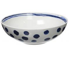 R2S 1703INDI Coupelle 18.5 cm, Bone China, Blanc/Bleu, 18,5 x 18,5 x 6 cm