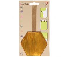 STEPHANOISE Magnet RÃ©sine Hexagone, Jaune, Taille 8 x7 cm