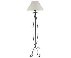 Tosel 50722 Lampadaire Curl Acier 60 W E27 Noir