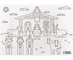 ANNABELLE NOEL DESIGNS PLACEMAT Effaceur Ã sec, Nativity-White, taille unique