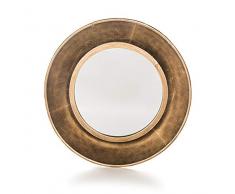 EUROCINSA Miroir Rond en Fer doré Antique 44 cm