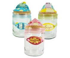 Paolo clairs scc00114Â Set bocaux Vintage Lover, Multicolore, 10Â x 10Â x 16Â cm, 3Â unitÃ©s