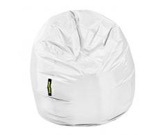 Pushbag Pouf, Polyester, Blanc, 70 x 70 cm