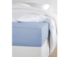 De Witte Lietaer Olivia Drap Housse qualitÃ© Satin Coton preignÃ©, Bleu Serenity, 180x200 cm h30 cm