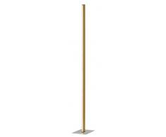 WOFI Lampe dintérieur, salon, lampadaire, lampadaire, lampadaire, lampadaire, bois, effet bois, intensité variable, rétro, aluminium 35 W